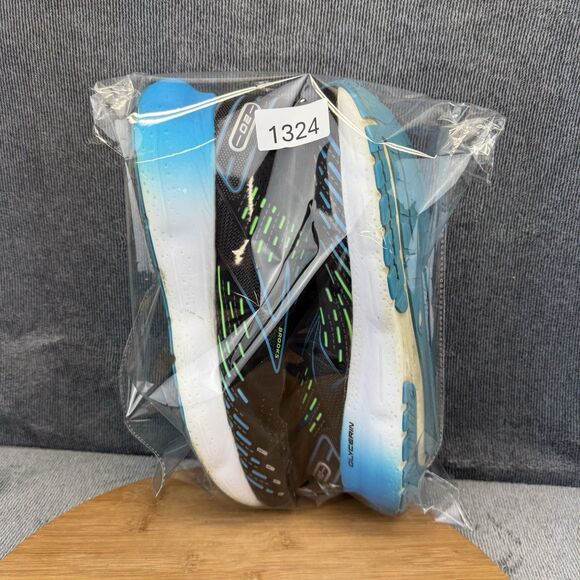 Brooks Mens Glycerin 20 Size 12 Black Blue Running Comfort Sneakers No Insoles - Picture 9 of 9